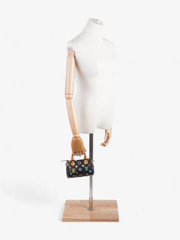 Louis Vuitton x Takashi Murakami Speedy Black / Monogram Multicolour Coated Canvas Nano