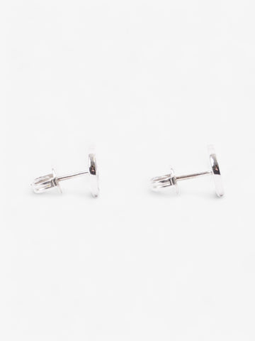 Gucci EC Marmont Stud Earrings White White Gold