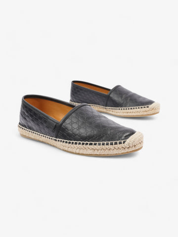 Gucci EC Espadrille Black Leather EU 39.5 UK 6.5