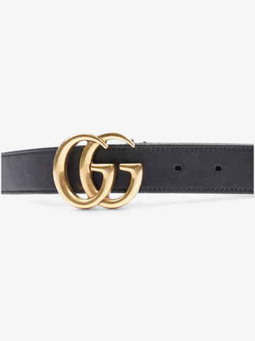 Gucci EC Marmont Wide Belt Black Leather 90cm / 36"