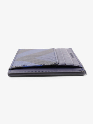 Burberry London Check Collection Bernie Card Case Bright Lapis Leather
