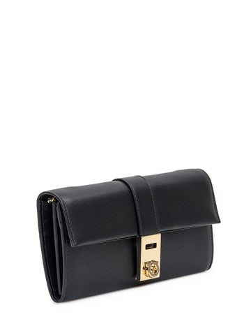 SALVATORE FERRAGAMO CALFSKIN LEATHER WALLET ON A CHAIN
