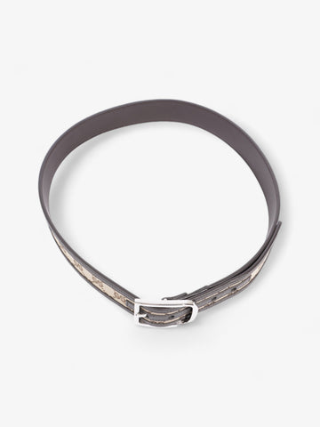 Gucci Gucci EC belt Beige And Ebony EC Supreme / Brown Leather Leather 95cm 38mm