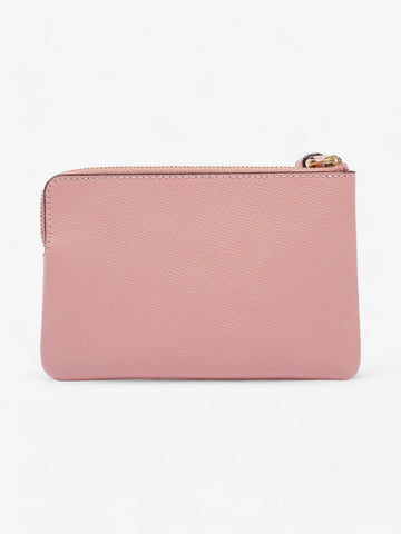 Coach Corner Zip Wristlet Pink Leather