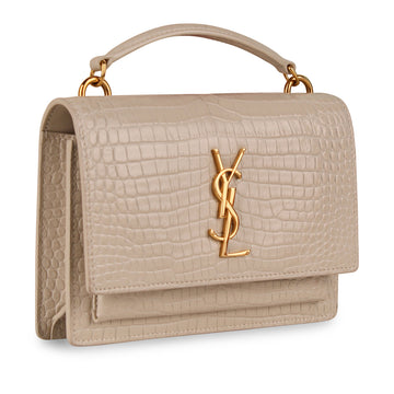 Saint Laurent Croc Sunset Chain Wallet