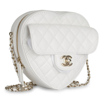 Chanel Large Heart Bag - White