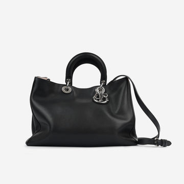 Christian Dior Diorissimo Large Tote - Black Calfskin