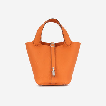 Hermès Hermès - Picotin 18 - Orange Clemence PHW - Brand New - 2024
