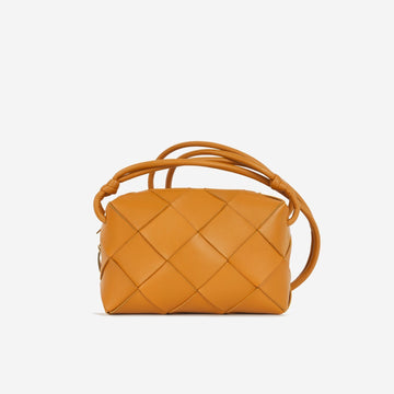 Bottega Veneta Bottega Veneta - Small Casette Camera Bag - Camel Intrecciato GHW -