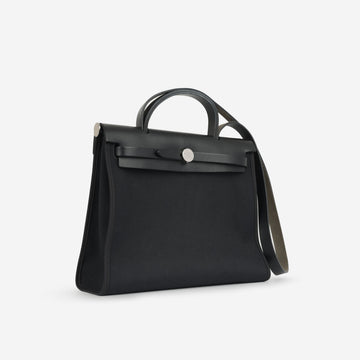 Hermes  Herbag 31 - Noir Canvas / Hunter