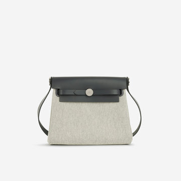 Hermes - Herbag 20 - Ecru/Ardoise Quadrille Toille PHW - 2024 - Brand New