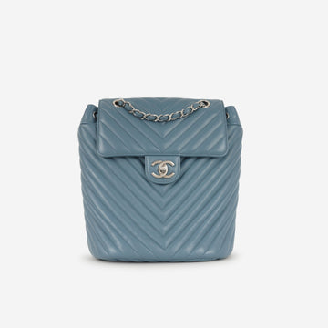 Chanel Urban Spirit Backpack Blue Lambskin SHW