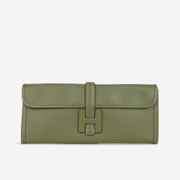 Hermès - Jige Clutch 35 - Vert De Gris Epsom -