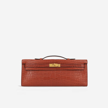 Hermès - Kelly Cut Clutch - Rouge H Matte Alligator Mississippiensis GHW -  - 2013