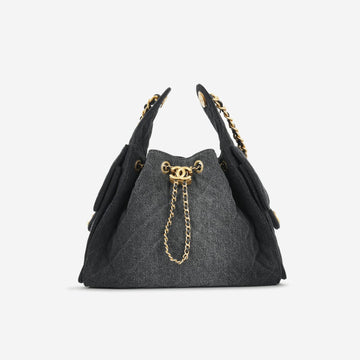Chanel - Small 25 Hobo - Dark Denim Ombre AGHW - Pristine - 2025