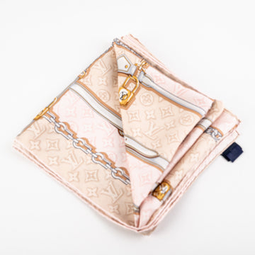 Louis Vuitton  Carre 90 x 90 Silk Scarf Light Pink