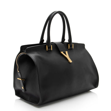 Saint Laurent Calfskin Cabas Chyc Medium Tote (SHF-vEmkbR)