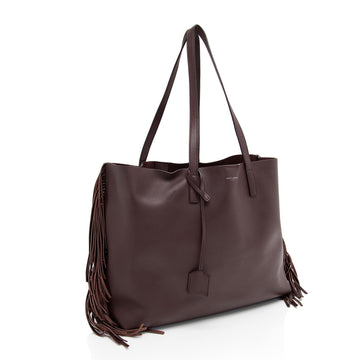 Saint Laurent Calfskin Fringe Large Shopping Tote (SHF-h6dSh9)