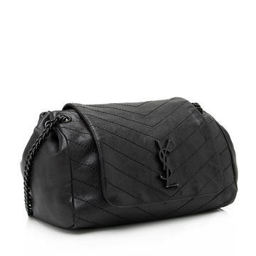 Saint Laurent Lambskin Large Monogram Nolita Bag (SHF-23575)