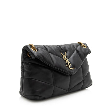 Saint Laurent Lambskin Puffer LouLou Small Shoulder Bag (SHF-22808)