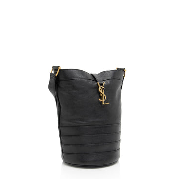 Saint Laurent Lambskin Seau Fermoir Bucket Bag (SHF-tr8sJF)
