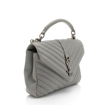 Saint Laurent Matelasse Calfskin Monogram College Medium Shoulder Bag (SHF-D2O1lS)