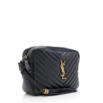Saint Laurent Matelasse Calfskin Monogram Lou Camera Bag (SHF-aY71qS)