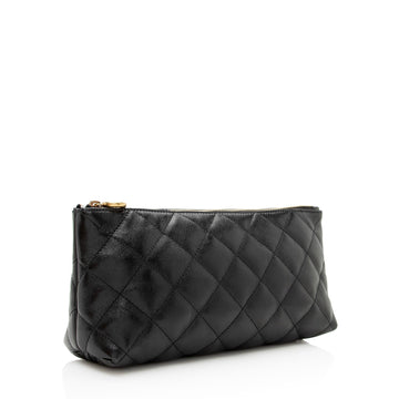 Saint Laurent Quilted Lambskin Pouch (SHF-22668)