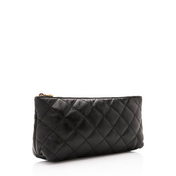 Saint Laurent Quilted Lambskin Pouch (SHF-ixv7Bg)