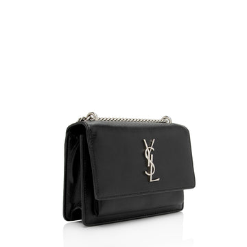 Saint Laurent Smooth Calfskin Monogram Sunset Mini Wallet on Chain Bag (SHF-DINzFy)