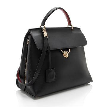 Salvatore Ferragamo Calfskin Jet Set Large Top Handle (SHF-VwIECE)
