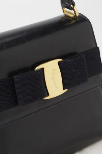 SALVATORE FERRAGAMO LEATHER VARA 2 WAY SHOULDER BAG