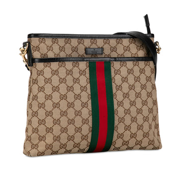 GUCCI CS Canvas Web Crossbody Bag