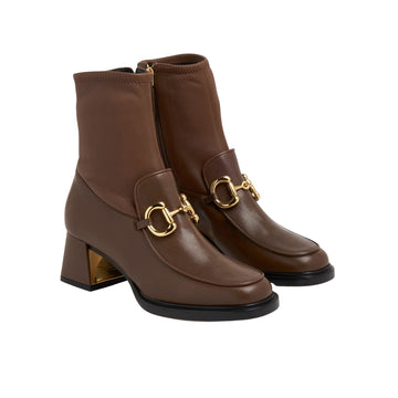 EC HORSEBIT PLAQUE ANKLE BOOTS BROWN 719830 1DO50 2347