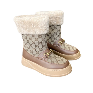 EC 1955 HORSEBIT SNOW BOOTS EC CANVAS IN BROWN