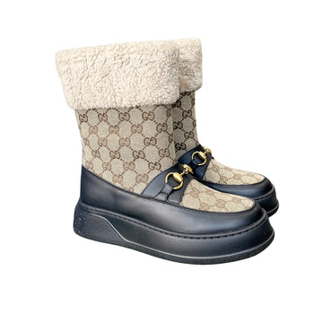 EC 1955 HORSEBIT SNOW BOOTS EC CANVAS IN BLACK