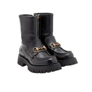 EC HORSEBIT ANKLE BOOTS LEATHER BLACK