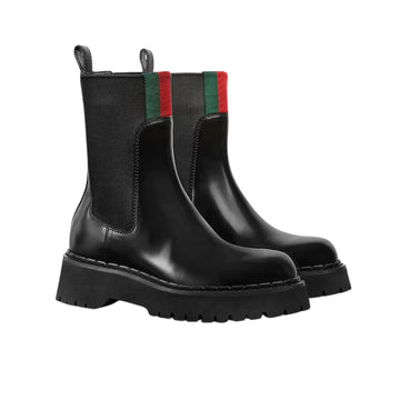 EC WOMEN'S BOOT WITH WEB ANAND LEATHER BLACK ?806398 AAD6T 1052