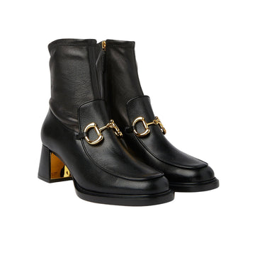 EC HORSEBIT PLAQUE ANKLE BOOTS BLACK 719830 1DO50 1000