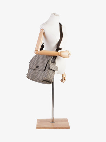 Gucci Baby Changing Bag Beige And Ebony EC Supreme Coated Canvas