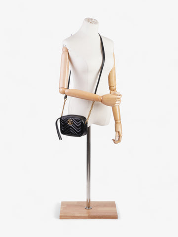 Gucci EC Marmont Black Matelasse Leather Mini