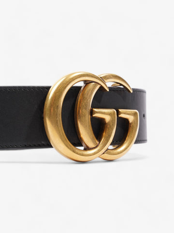 Gucci EC Marmont Wide Belt Black Leather 90cm / 36"