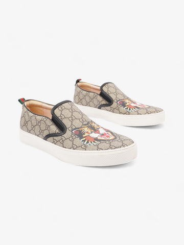 Gucci EC Supreme Angry Cat Sneakers Monogram / Black Canvas EU 44 UK 10
