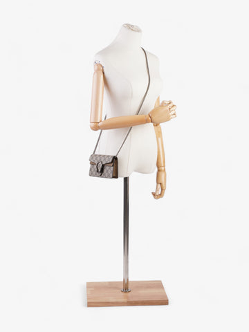Gucci Dionysus Super Mini Beige And Ebony EC Supreme Coated Canvas