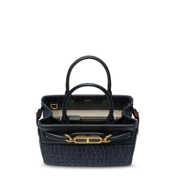 TOM FORD CROC EMBOSSED LEATHER WHITNEY SMALL BAG