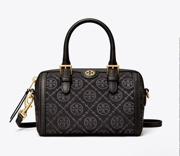 TORY BURCH MINI T MONOGRAM BARREL BAG