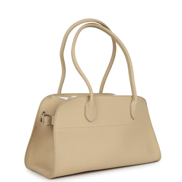 The Row Margaux Shoulder 12 Bag Boulder Calfskin Silver Hardware