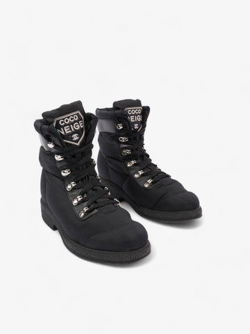Chanel Coco Neige Black Nylon EU 37 UK 4