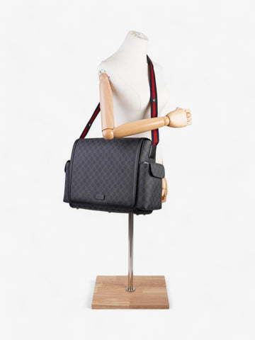 Gucci CS Diaper Bag CS Supreme / Black Coated Canvas Medium