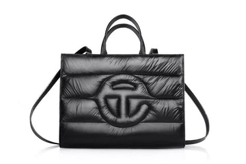 Telfar x Moose Knuckle Quilted Shopper Tote Large Black